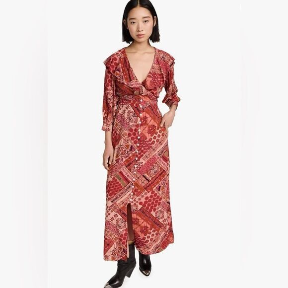 FREE PEOPLE Lennon Maxi Dress Size Small - Picture 1 of 9